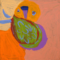 Aboriginal Artwork by Karen Napaljarri Barnes, Bird, 30x30cm