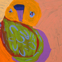 Aboriginal Artwork by Karen Napaljarri Barnes, Bird, 30x30cm