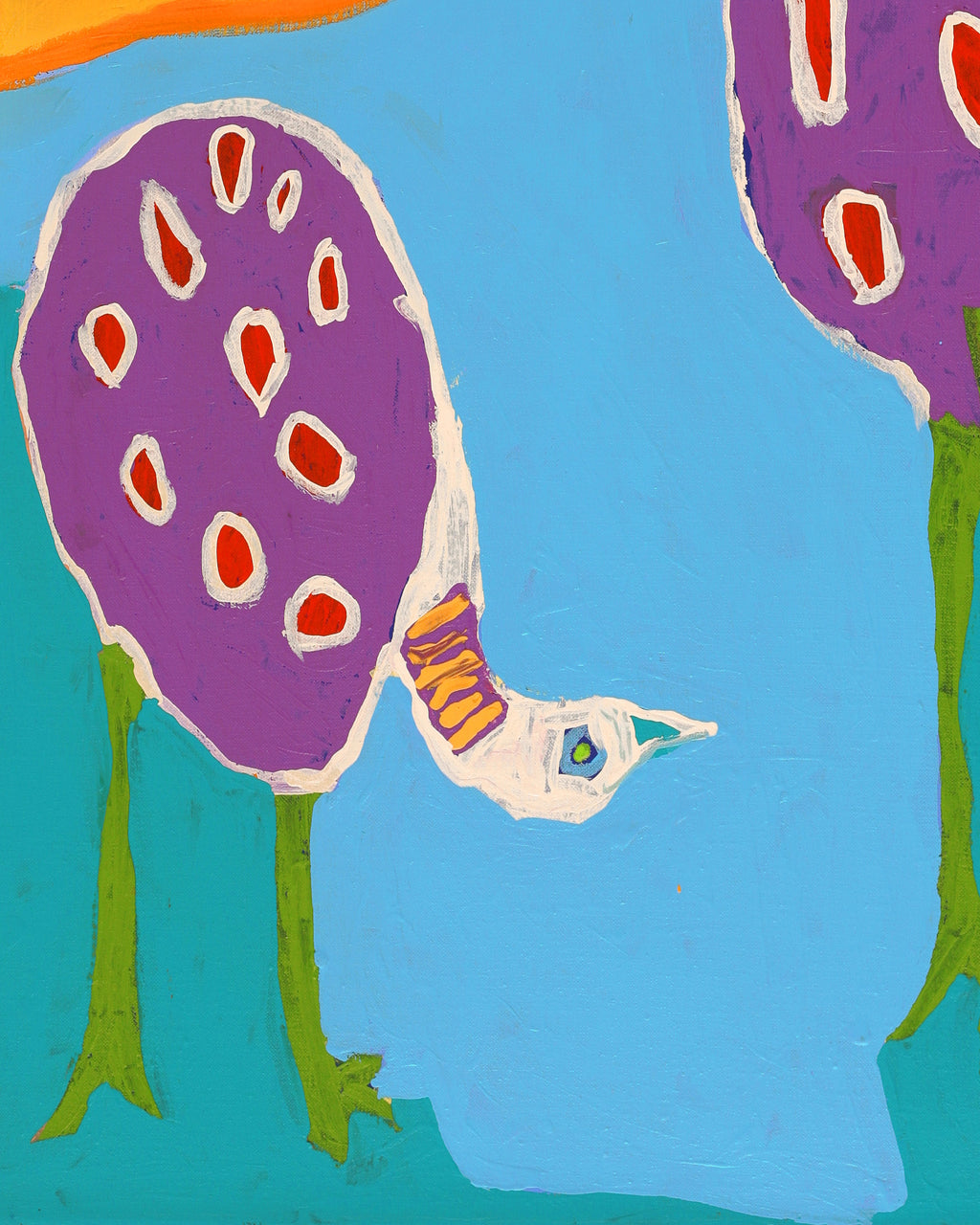 Aboriginal Artwork by Karen Napaljarri Barnes, Birds, 76x61cm
