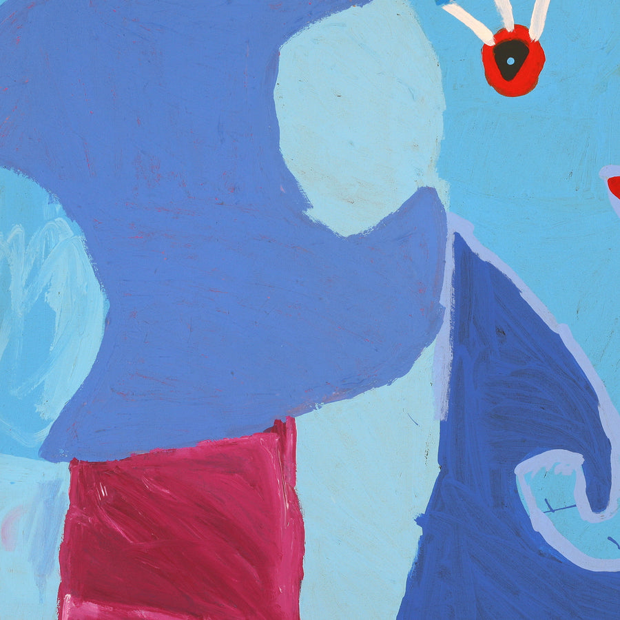 Aboriginal Artwork by Karen Napaljarri Barnes, Elephant, 76x76cm