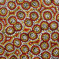 Aboriginal Artwork by Karen Napanangka McCormack, Watiya-warnu Jukurrpa (Seed Dreaming), 30x30cm