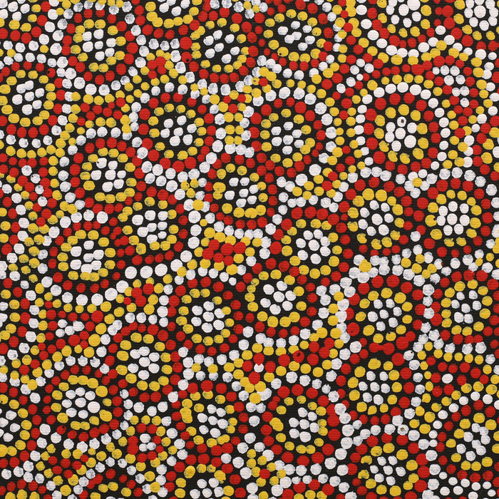 Aboriginal Art by Karen Napanangka McCormack, Watiya-warnu Jukurrpa (Seed Dreaming), 30x30cm - ART ARK®