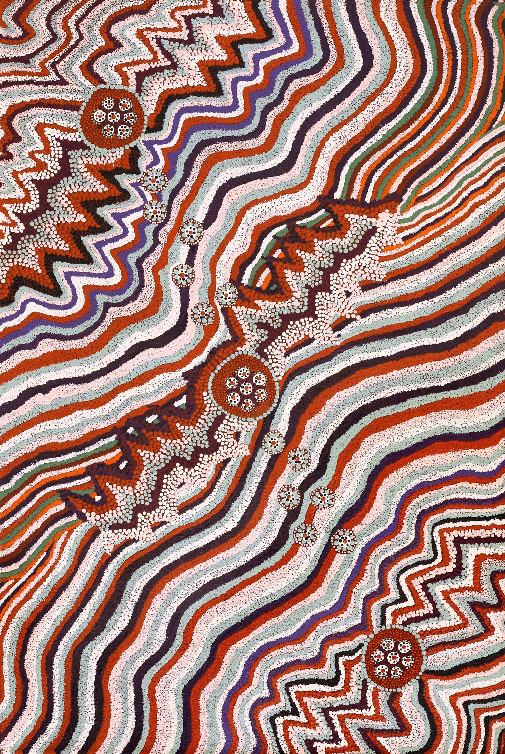 Aboriginal Artwork by Karen Norman, Attila, Uluru, Kata Tjuta, 91x61cm