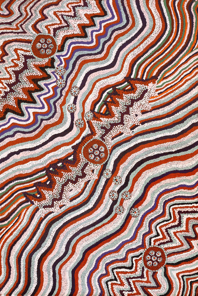 Aboriginal Art by Karen Norman, Attila, Uluru, Kata Tjuta, 91x61cm - ART ARK®