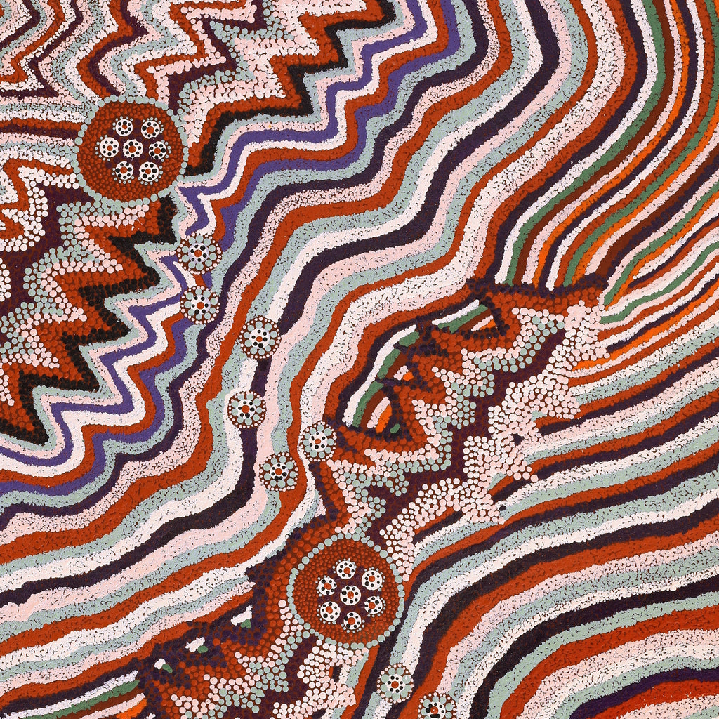 Aboriginal Artwork by Karen Norman, Attila, Uluru, Kata Tjuta, 91x61cm