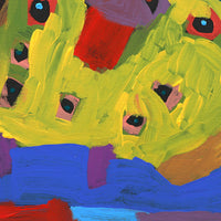 Aboriginal Artwork by Karen Napaljarri Barnes, Bird, 30x30cm