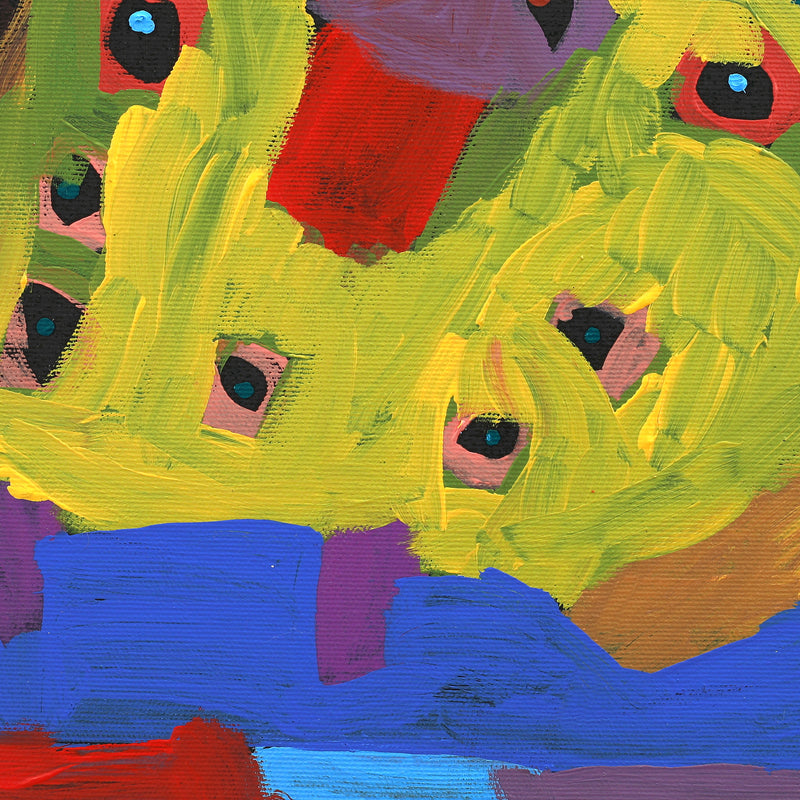 Aboriginal Artwork by Karen Napaljarri Barnes, Bird, 30x30cm