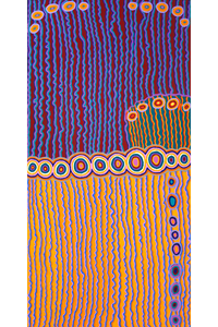 Aboriginal Artwork by Kasey-Anne Nampijinpa Gallagher, Water Dreaming - Pirlinyarnu, 152x76cm