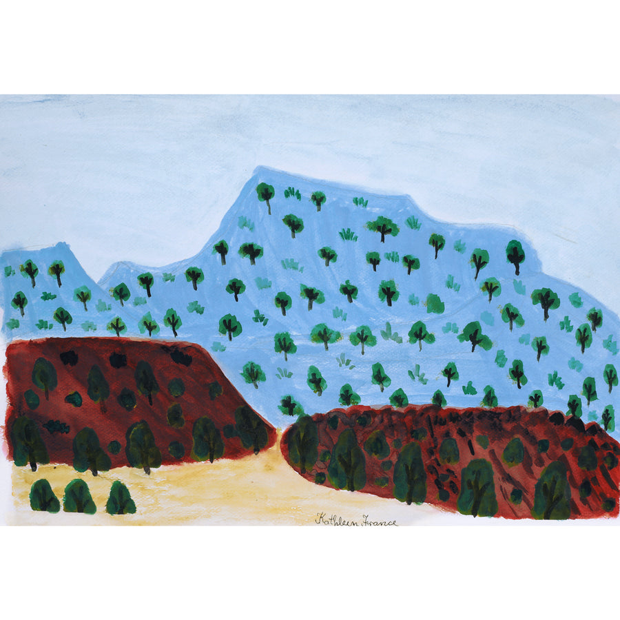 Aboriginal Artwork by Kathleen France, Ljalkaindirma (Mt Hermannsburg), 39.5x27cm