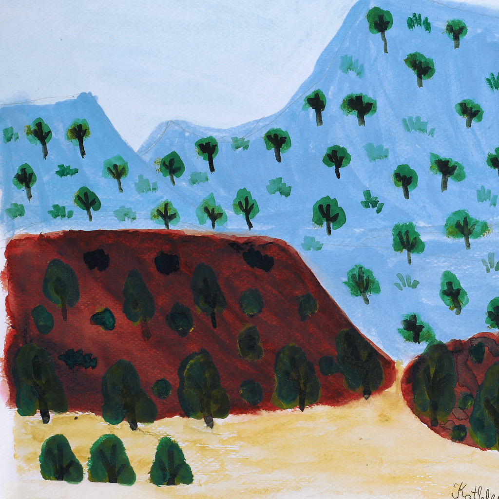 Aboriginal Artwork by Kathleen France, Ljalkaindirma (Mt Hermannsburg), 39.5x27cm