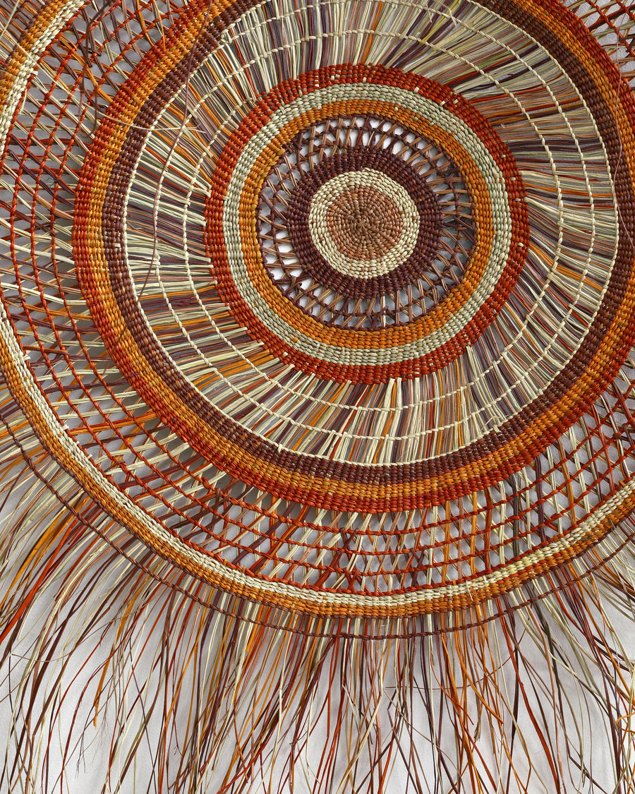Aboriginal Artwork by Kathleen Malpamba, Woven Mat, 160cm-170cm