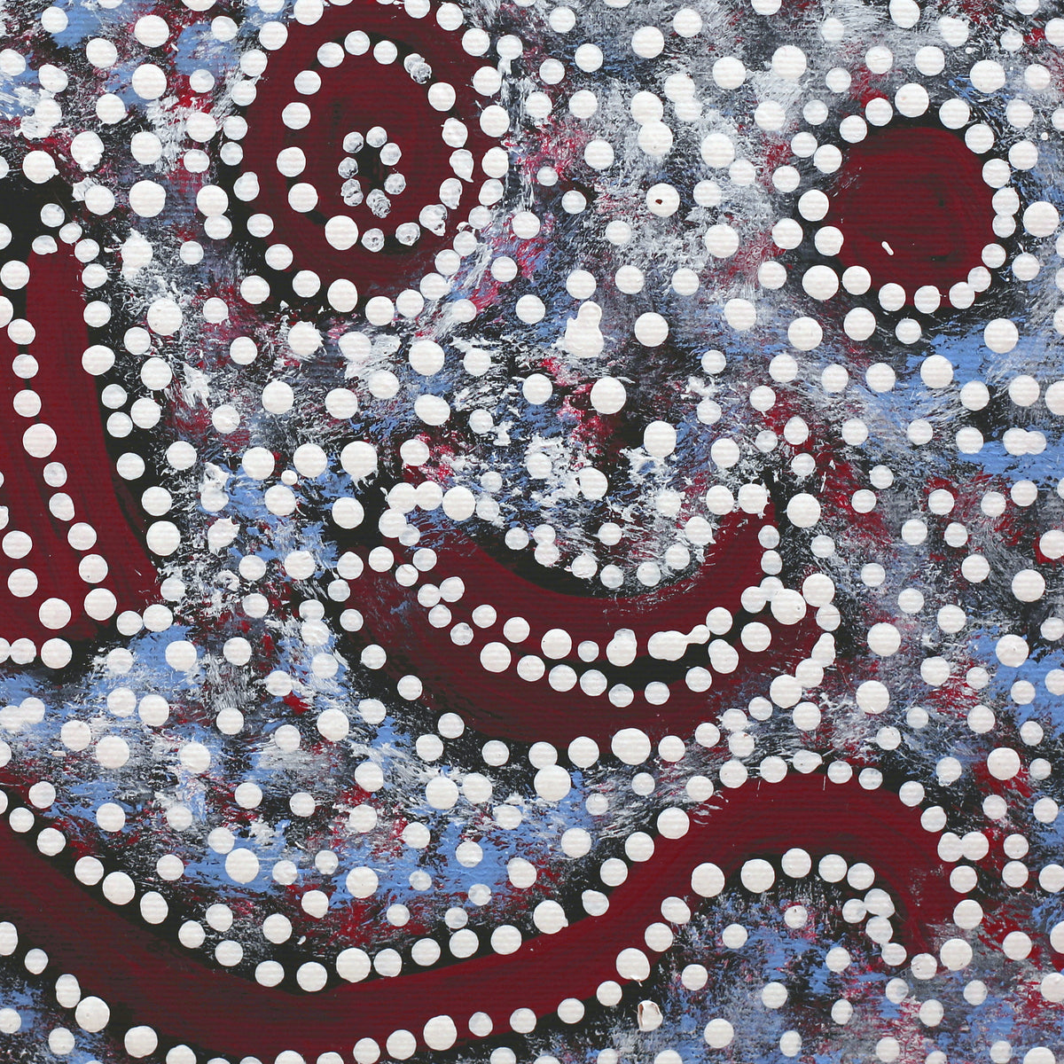 Aboriginal Art by Katrina Nampijinpa Brown, Watiya-warnu Jukurrpa (Seed Dreaming), 30x30cm - ART ARK®