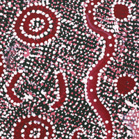 Aboriginal Artwork by Katrina Nampijinpa Brown, Watiya-warnu Jukurrpa (Seed Dreaming), 30x30cm