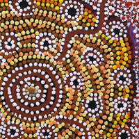 Aboriginal Artwork by Katrina Nampijinpa Brown, Watiya-warnu Jukurrpa (Seed Dreaming), 30x30cm