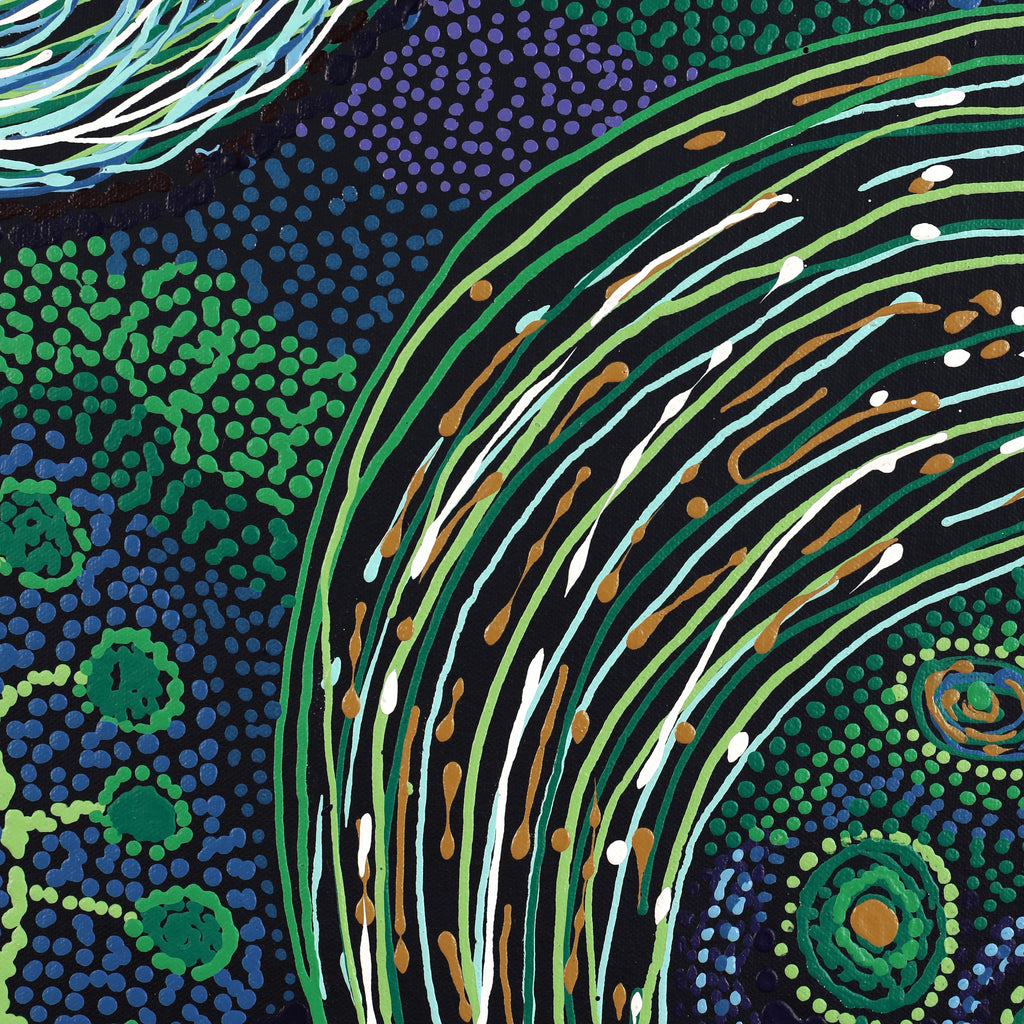 Aboriginal Artwork by Katrina Tjitayi, Kaliny-Kalinypa, 101x70cm