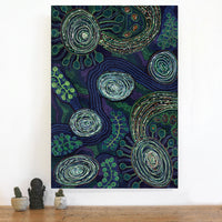 Aboriginal Artwork by Katrina Tjitayi, Kaliny-Kalinypa, 101x70cm
