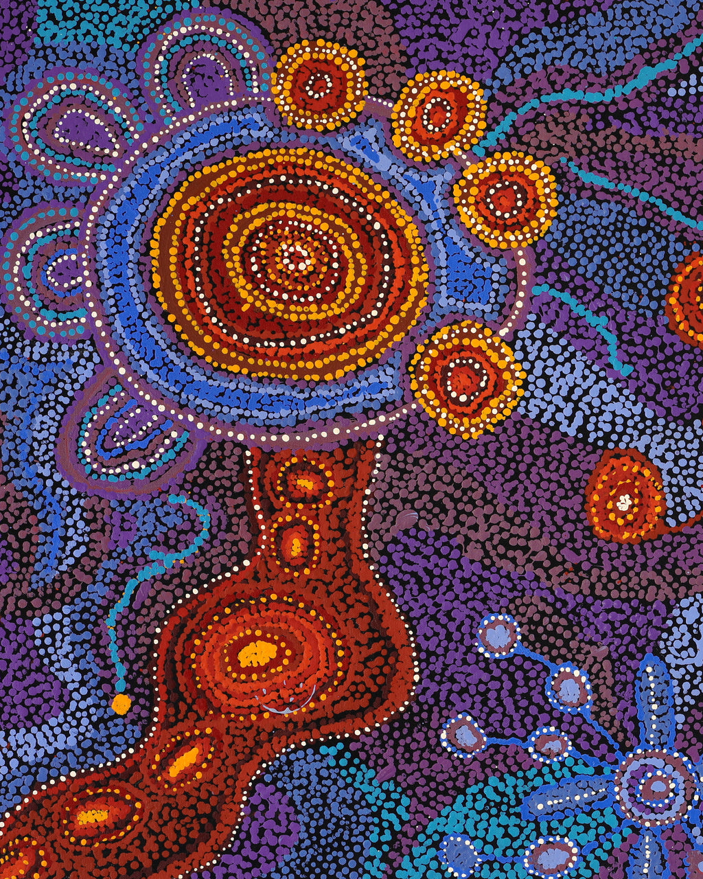Aboriginal Artwork by Katrina Tjitayi, Kaliny-Kalinypa, 120x60cm