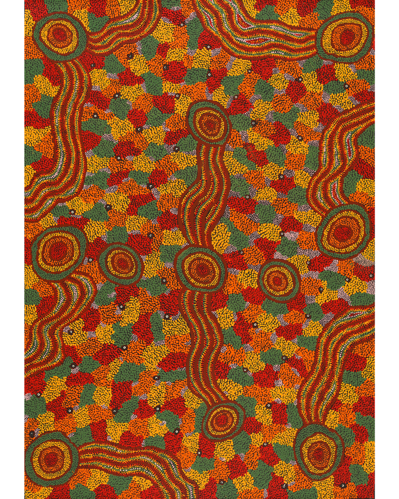 Aboriginal Artwork by Katrina Tjitayi, Kaliny-Kalinypa, 101x71cm