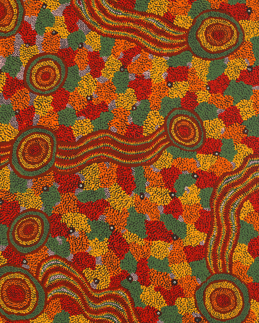 Aboriginal Artwork by Katrina Tjitayi, Kaliny-Kalinypa, 101x71cm
