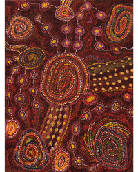 Aboriginal Artwork by Katrina Tjitayi, Kaliny-Kalinypa, 102x76cm