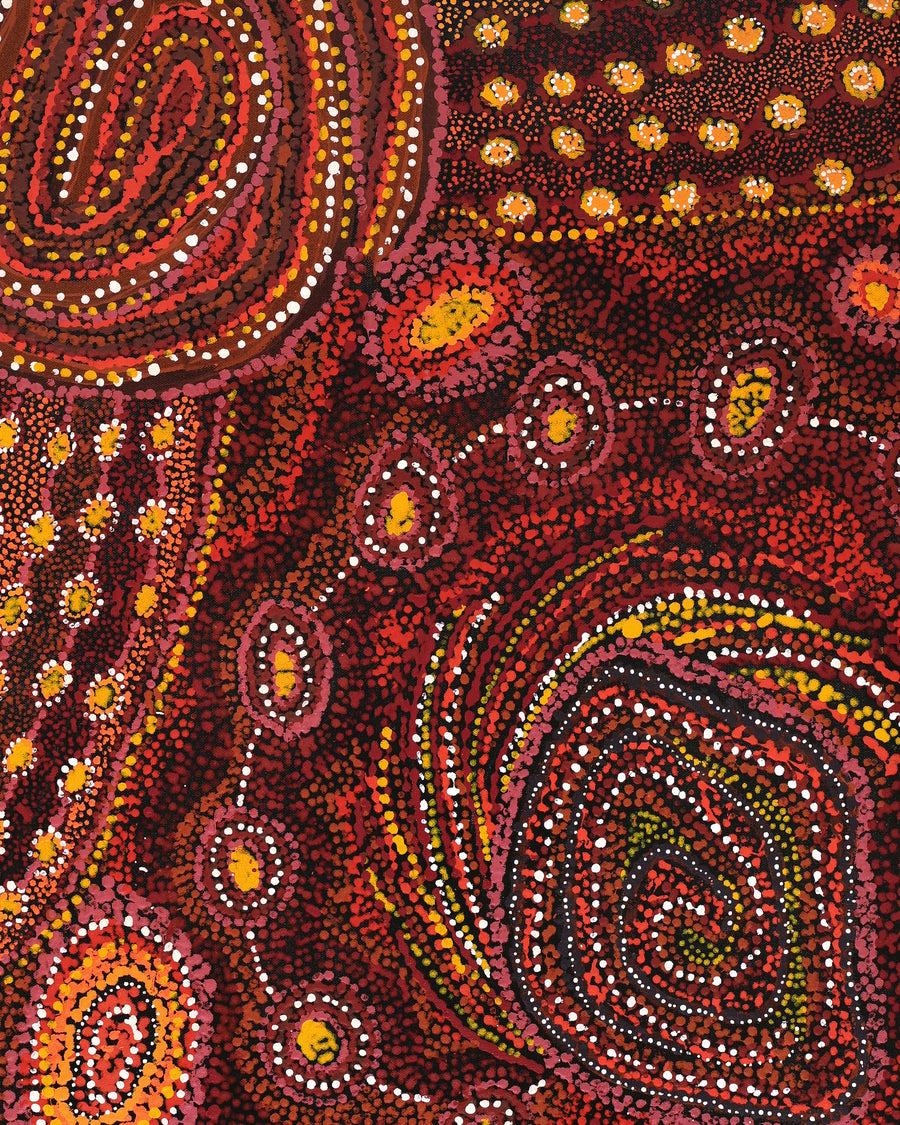 Aboriginal Artwork by Katrina Tjitayi, Kaliny-Kalinypa, 102x76cm