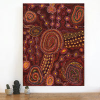 Aboriginal Artwork by Katrina Tjitayi, Kaliny-Kalinypa, 102x76cm