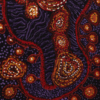 Aboriginal Artwork by Katrina Tjitayi, Kaliny-Kalinypa, 60x30cm