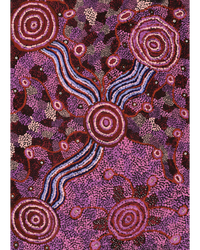 Aboriginal Artwork by Katrina Tjitayi, Kaliny-Kalinypa, 61x43cm