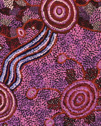 Aboriginal Artwork by Katrina Tjitayi, Kaliny-Kalinypa, 61x43cm