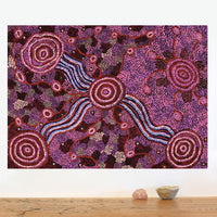 Aboriginal Artwork by Katrina Tjitayi, Kaliny-Kalinypa, 61x43cm