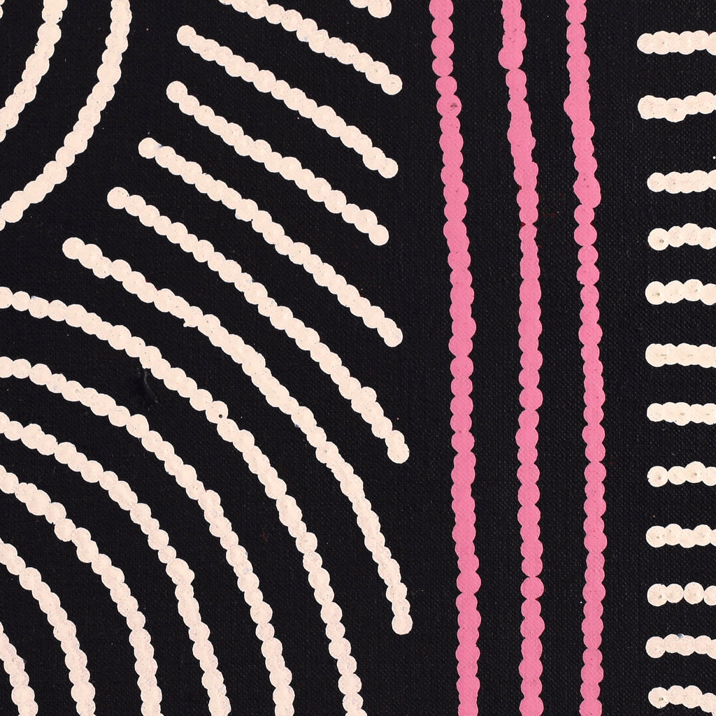Aboriginal Artwork by Kaylene Nungurrayi Brown, Karnta Jukurrpa (Womens Dreaming), 122x30cm