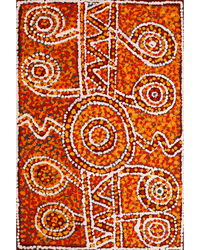 Aboriginal Artwork by Keith Minunga, 91x61cm