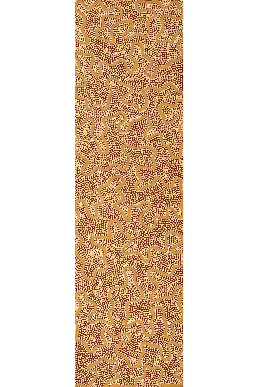 Aboriginal Artwork by Kelly-Anne Nungarrayi Gibson, Ngapa Jukurrpa (Water Dreaming) - Puyurru, 107x30cm