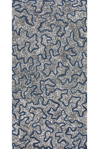 Aboriginal Artwork by Kelly-Anne Nungarrayi Gibson, Ngapa Jukurrpa (Water Dreaming) - Puyurru, 91x46cm