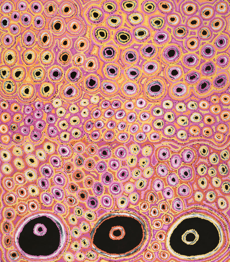 Aboriginal Art by Kelly Napangardi Michaels, Mina Mina Dreaming, 122x107cm - ART ARK®