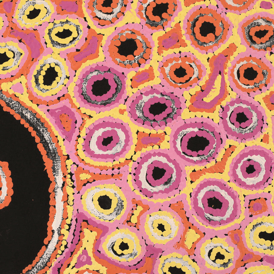 Aboriginal Artwork by Kelly Napangardi Michaels, Mina Mina Dreaming, 122x107cm