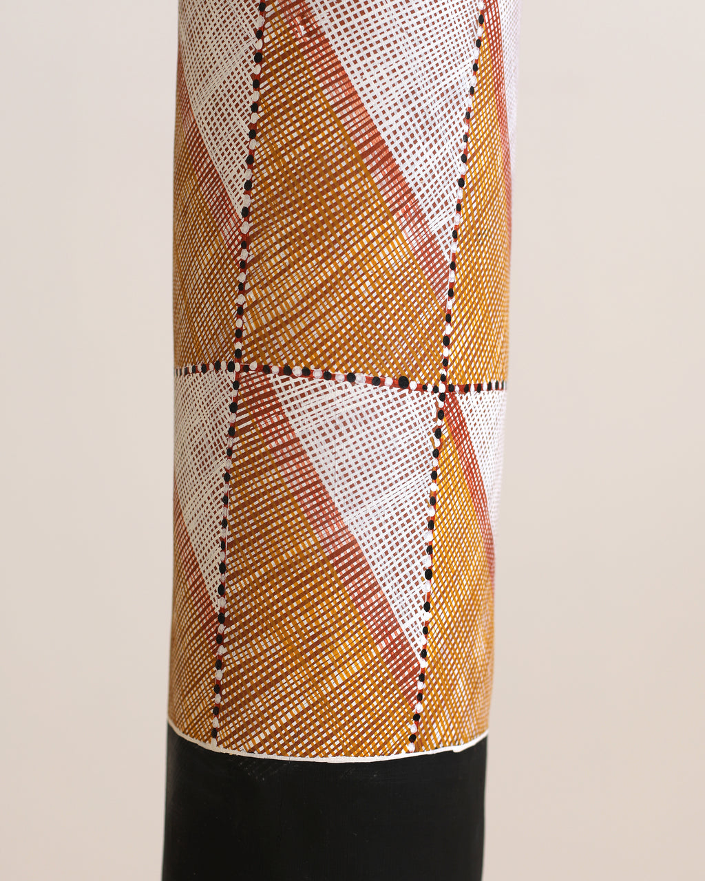 Aboriginal Artwork by Kenan Namunjdja, Lorrkon (Hollow Log), Kunkurra, 133x14cm