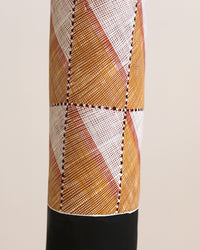 Aboriginal Artwork by Kenan Namunjdja, Lorrkon (Hollow Log), Kunkurra, 133x14cm