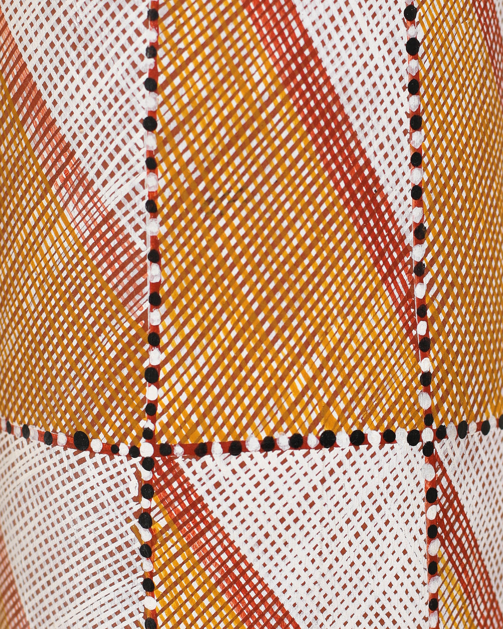Aboriginal Artwork by Kenan Namunjdja, Lorrkon (Hollow Log), Kunkurra, 133x14cm
