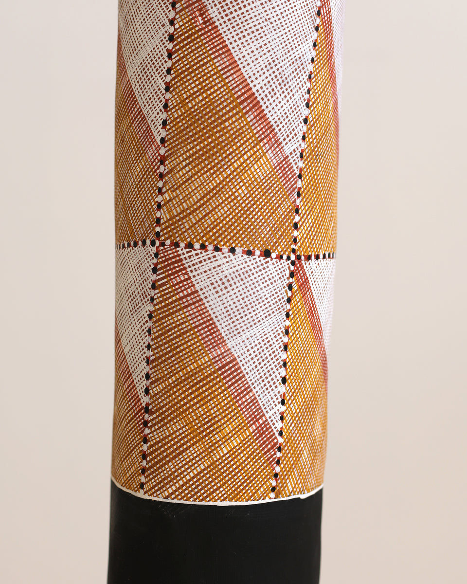 Kenan Namunjdja, Lorrkon (Hollow Log), Kunkurra, 133x14cm