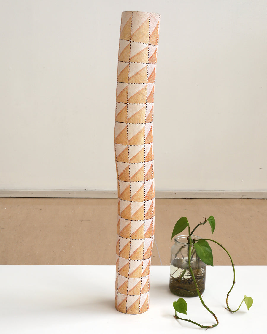 Aboriginal Artwork by Kenan Namunjdja, Lorrkon (Hollow Log), Kalawan, 89x11cm