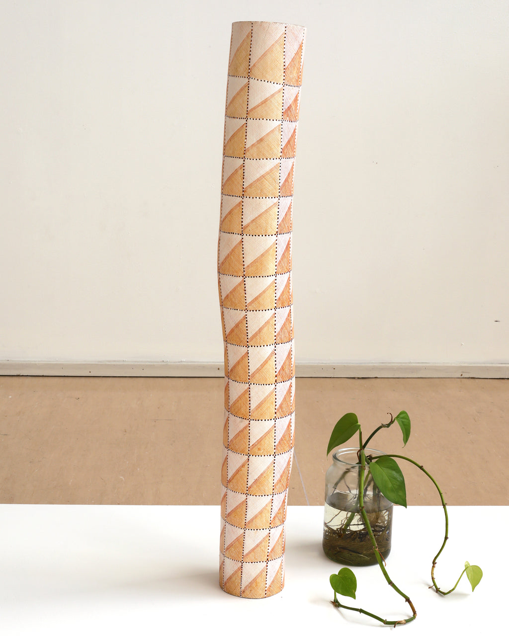 Aboriginal Artwork by Kenan Namunjdja, Lorrkon (Hollow Log), Kalawan, 89x11cm