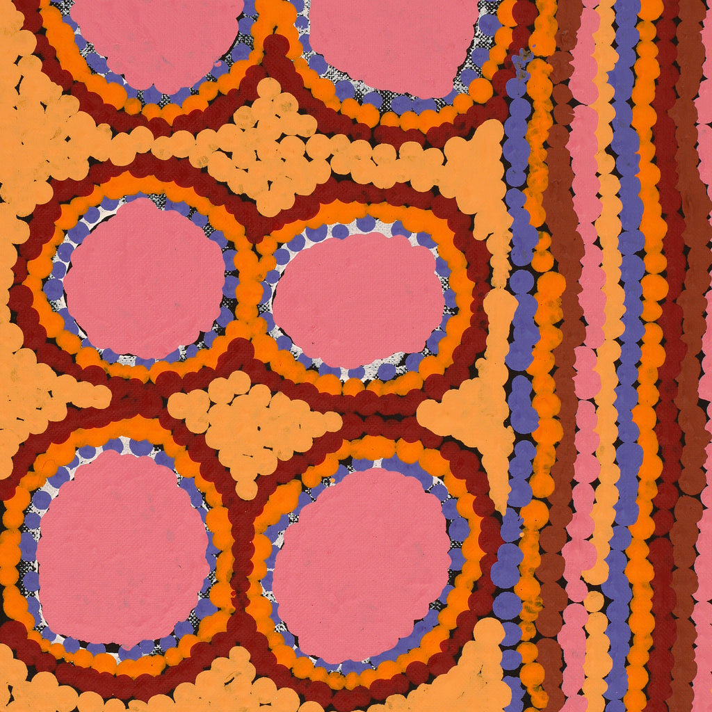 Aboriginal Art by Kieran Japangardi Michaels, Lappi Lappi Jukurrpa, 107x30cm - ART ARK®