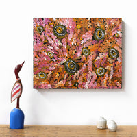 Aboriginal Artwork by Kirsten Napaljarri Spencer, Wardapi Jukurrpa (Goanna Dreaming) - Yarripilangu , 50x40cm
