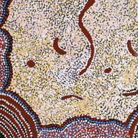 Aboriginal Artwork by Katrina Nampijinpa Brown, Watiya-warnu Jukurrpa (Seed Dreaming), 50x40cm