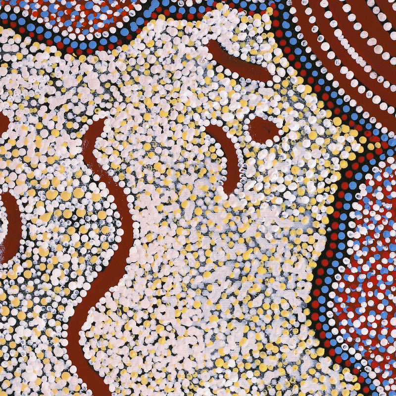 Aboriginal Art by Katrina Nampijinpa Brown, Watiya-warnu Jukurrpa (Seed Dreaming), 50x40cm - ART ARK®