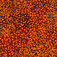 Aboriginal Artwork by Krishana Petrick, Ngapa Jukurrpa (Water Dreaming) - Puyurru, 30x30cm