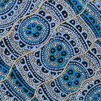 Aboriginal Artwork by Kirsty-Anne Napanangka Martin, Ngalyipi Jukurrpa (Snakevine Dreaming) - Mina Mina, 30x30cm
