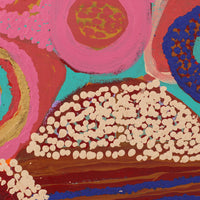 Aboriginal Artwork by Kumpaya Girgirba, Kunawarritji (Canning Stock Route Well 33), 91x91cm