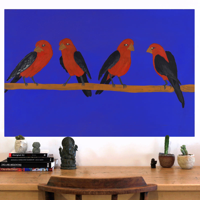 Aboriginal Art by Kushia Young, Tjulpu, 91x61cm - ART ARK®